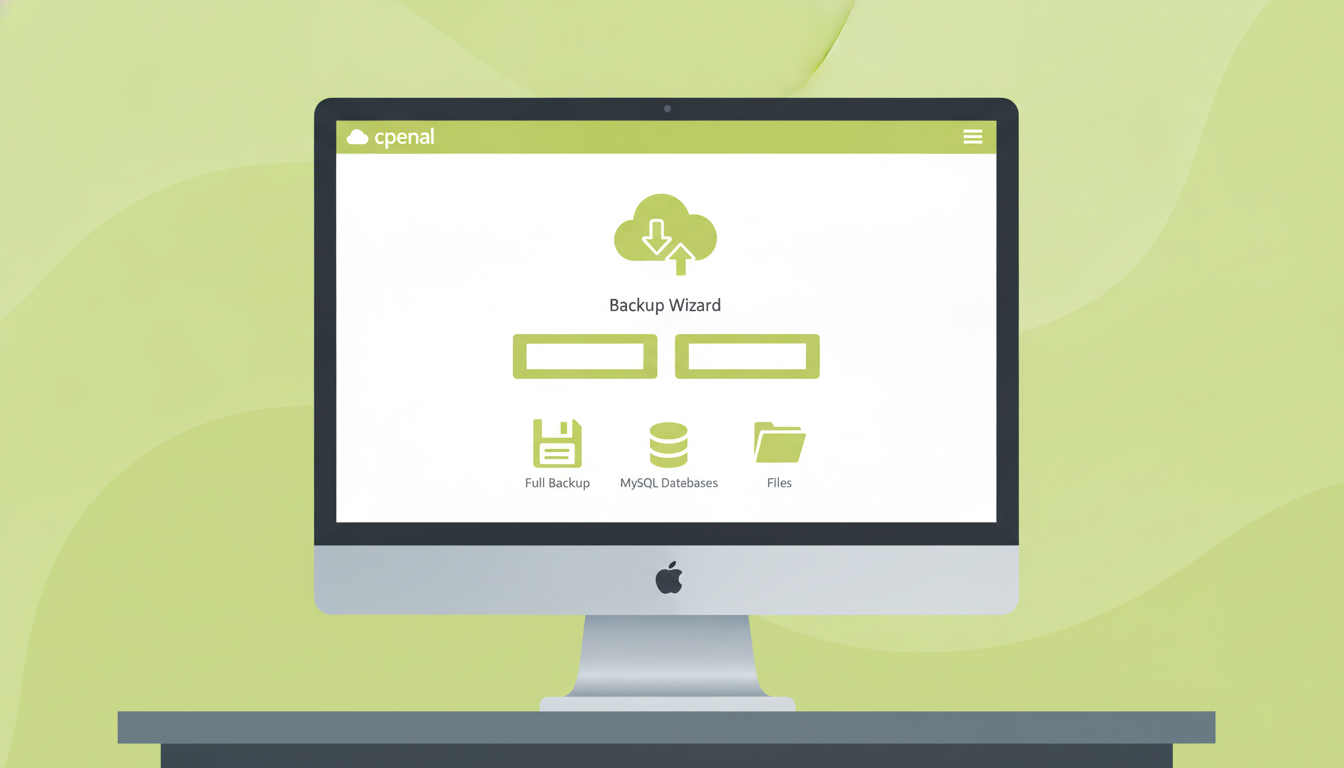 cPanel backup wizard per restaurar WordPress des de còpies de seguretat