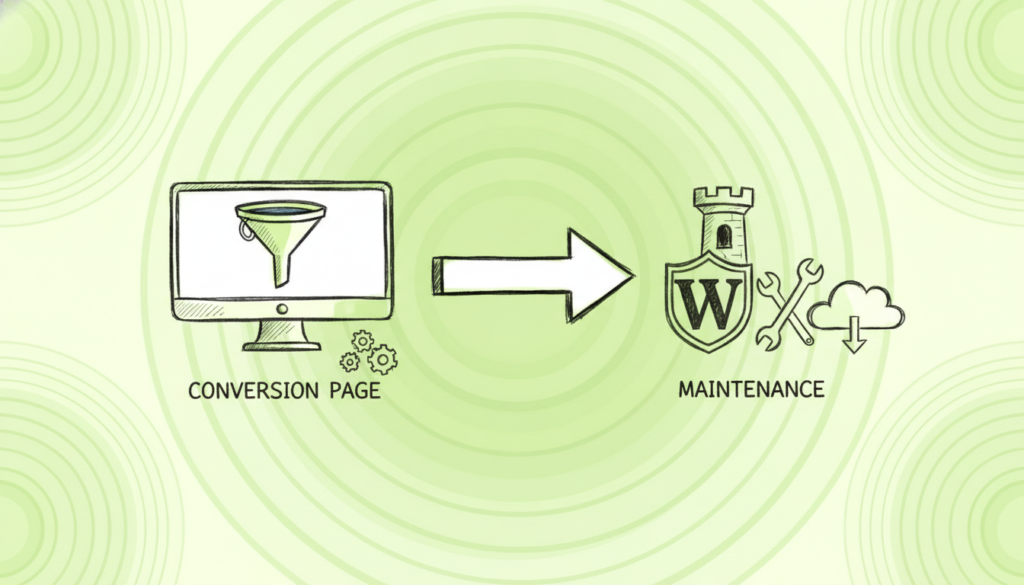 Crear página de conversión → Mantenimiento WordPress – Genérico