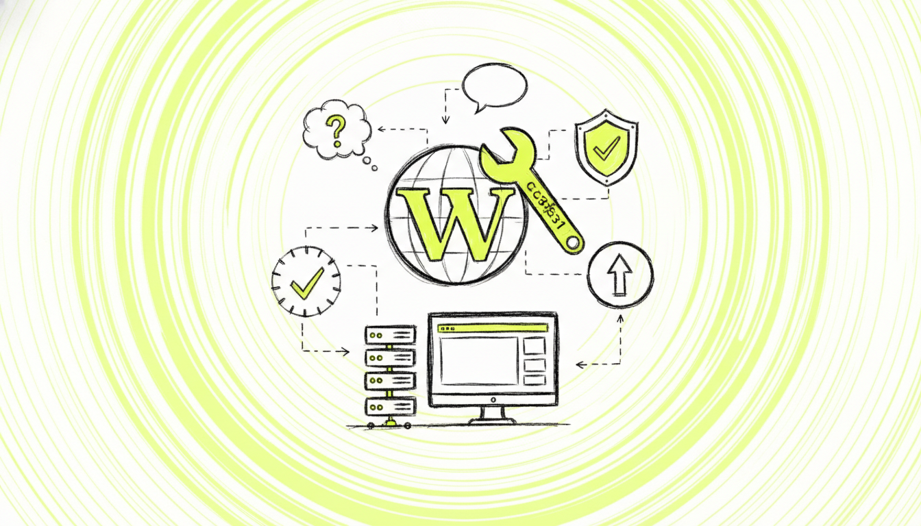 Profesional brindando soporte técnico WordPress con herramientas digitales avanzadas
