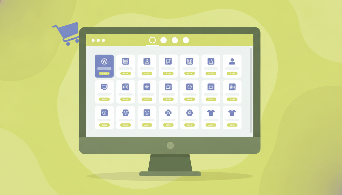Panel de plugins de WordPress instal·lats en una botiga WooCommerce