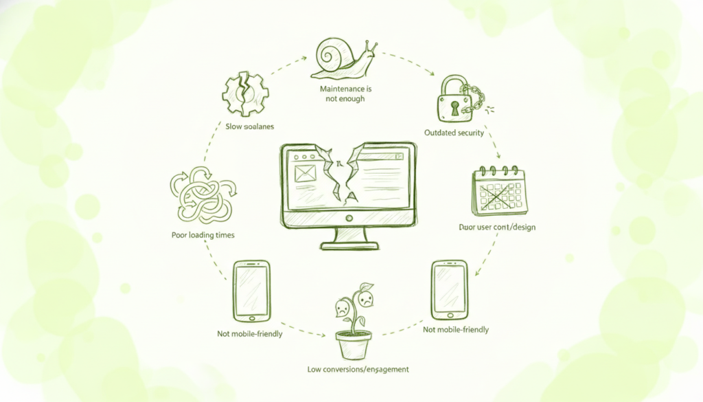 Quan el manteniment ja no n'hi ha prou: 7 senyals que la teva web necessita un redisseny